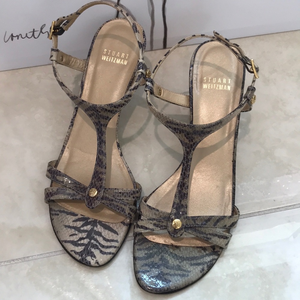 Stuart Weitzman snake print Heels